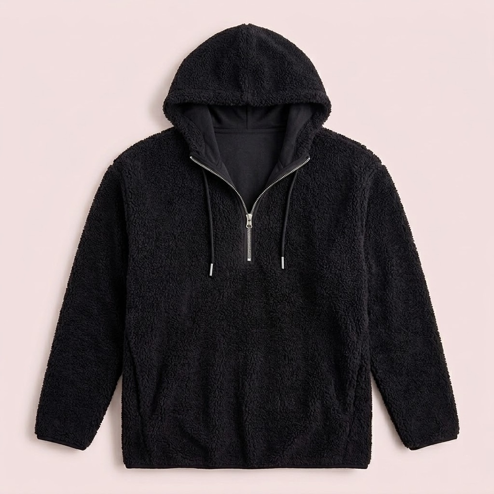 NWT Francesca’s Black Half-Zip Sweater